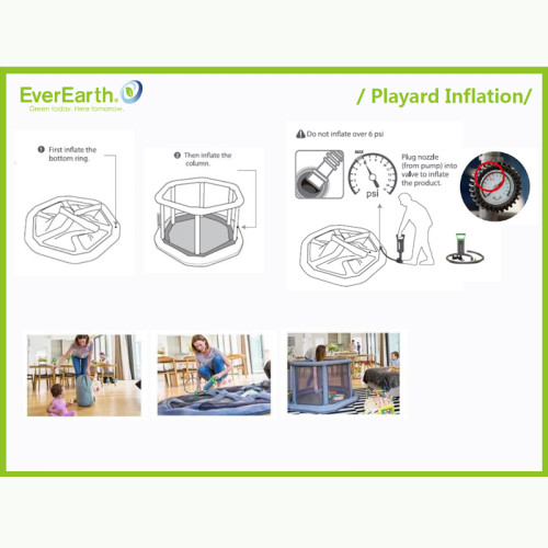 Everearth Portable Inflatable Playard