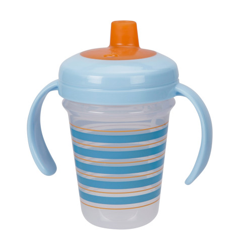 THE FIRST YEARS Stackable 7oz Soft Spout Trainer Cup - Blue Pattern