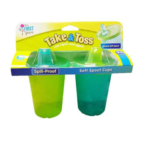 THE FIRST YEARS Take And Toss 10oz Soft Spout Cups -2pk