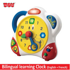 Hap-P-Kid Little Learner Bilingual Learning Clock (English + French)
