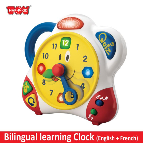 Hap-P-Kid Little Learner Bilingual Learning Clock (English + French)