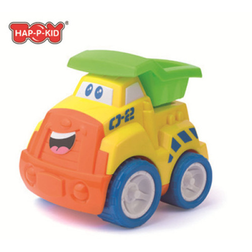 Hap-P-Kid Little Learner Race Along Truck (Cement Truck/Bulldozer/Excavator/Dump Truck)