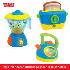 Hap-P-Kid Little Learner My First Kitchen Utensils (Blender/Toaster/Kettle)